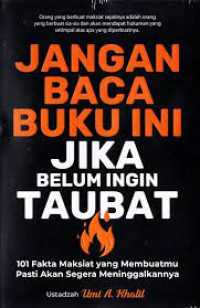 Jangan Baca Buku Ini Jika Belum Ingin Taubat